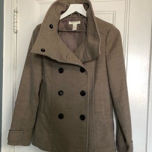 H&M taupe peacoat